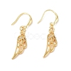 Clear Cubic Zironia Wing Dangle Earrings EJEW-B017-21G-1