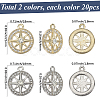 40Pcs 2 Colors Alloy Rhinestone Pendants FIND-SC0014-57-2