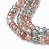 Spray Painted Glass Beads Strands GLAA-A038-B-76-3