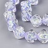 Handmade Foil Glass Beads Strands FOIL-Q002-06A-3