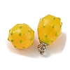 Real Platinum Plated Brass Enamel Charms KK-R152-16P-2