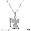 304 Stainless Steel Angel Pendant Necklaces for Women ZT5384-1-1