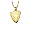304 Stainless Steel Bible Shield Shape Pendant Necklaces for Men WGFEE69-02-1