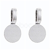 Tibetan Style Alloy Glue On Flat Pad Pendant Bails X-TIBEP-1124-AS-LF-2