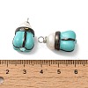 Rack Plating Brass Cubic Zirconia Pendants KK-G504-09EB-02-3