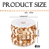 6M Brass Flat Round Link Chains CHC-HS0001-01KCG-2