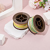 2 Rolls 2 Colors Segment Dyed Round Polyester Twisted Cords OCOR-TA0003-65A-5
