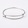 Tarnish Resistant Adjustable 304 Stainless Steel Expandable Bangle Making BJEW-L604-09P-1