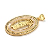 Rack Plating Brass Micro Pave Cubic Zirconia Pendants KK-I718-09G-B-3