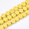 Spray Painted Non-magnetic Synthetic Hematite Beads Strands G-T116-03A-24-1