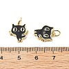 Brass Enamel Charms KK-L237-010G-3