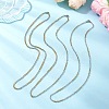 3Pcs 3 Styles Two Tone 304 Stainless Steel Curb Chain & Cable Chain Necklaces for Women Men NJEW-JN05568-2