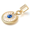 Brass Micro Pave Cubic Zirconia Pendants KK-S049-31G-2