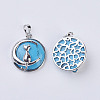 Synthetic Turquoise Kitten Pendants G-K234-D08-2