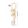 Hand-woven Flower Pendant Decorations KEYC-TAC0009-02KCG-02-3
