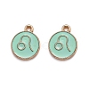 Alloy Enamel Pendants ENAM-S124-01B-15G-1