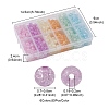 480Pcs 6 Colors Transparent Crackle Acrylic Beads MACR-YW0002-51-4