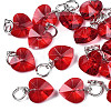 Faceted Transparent Glass Charms GLAA-T024-04I-1