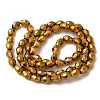 Electroplate Glass Beads Strands EGLA-D017-7x5mm-3-3