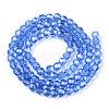 Electroplate Glass Bead Strands EGLA-R015-4mm-10-2