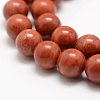 Natural Red Jasper Beads Strands G-E375-8mm-03-1