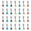 105Pcs 7 Colors Glass European Dangle Charms PALLOY-TAC0221-2