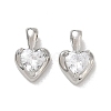 Brass Pave Clear Cubic Zirconia Charms CU-CBA6E4E-19P-C-1