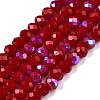 Electroplate Opaque Solid Color Glass Beads Strands EGLA-A044-P4mm-L02-1