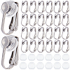 40Pcs 304 Stainless Steel Clip-on Earring Findings STAS-SP0001-23P-1