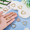 8Pcs 2 Styles 304 Stainless Steel Screw Carabiner Lock Charms STAS-TA0005-51-6