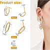 12Pcs 2 Style Brass Stud Earring Findings KK-BC0007-95-2