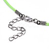 Waxed Cotton Cord Necklace Making MAK-S034-006-4