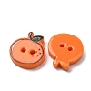 2-Hole Printed Opaque Resin Buttons RE-CBA2C75-04C-2