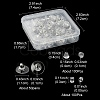 300Pcs 3 Style Brass & Plastic Ear Nuts FIND-YW0002-17P-3