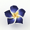 Handmade Polymer Clay 3D Flower Plumeria Beads CLAY-Q192-30mm-03-1