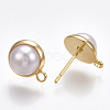Brass Stud Earring Findings X-KK-T038-287G-1