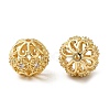 Rack Plating Brass Micro Pave Cubic Zirconia Beads KK-K377-12A-G-2