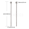 Tarnish Resistant 304 Stainless Steel Ball Head pins STAS-N017-02-25mm-2