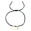 Brass Heart & Cross Double Layered Couple Bracelets WL1100-2-1