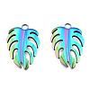 Ion Plating(IP) 201 Stainless Steel Pendants STAS-N098-252M-3