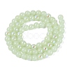 Electroplate Imitation Jade Glass Beads Strands EGLA-Q132-6MM-01B-07-2