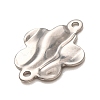 304 Stainless Steel Textured Links Connector Charms STAS-K302-02G-P-2