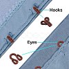 Gorgecraft 48Sets 3 style Cloth and Iron Hook and S-Hook Clasps IFIN-GF0001-17-6