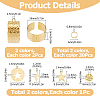 Star & Lightning Charms Stainless Steel Open Cuff Ring DIY Making Kit DIY-FI0001-07-2