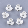 3-Petal ABS Plastic Imitation Pearl Bead Caps OACR-T018-01-1