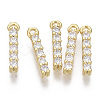 Brass Micro Pave Cubic Zirconia Charms X-KK-T060-05-I-G-NF-2