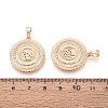 Brass Pave Clear Cubic Zirconia Pendants KK-T081-09G-3