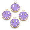 Light Gold Tone Alloy Enamel Pendants ENAM-N056-197G-3