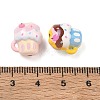 Baking Paint Alloy Beads AL-CBABBA2-02B-3