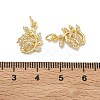Brass Micro Pave Cubic Zirconia Pendants KK-D235-19G-02-3
